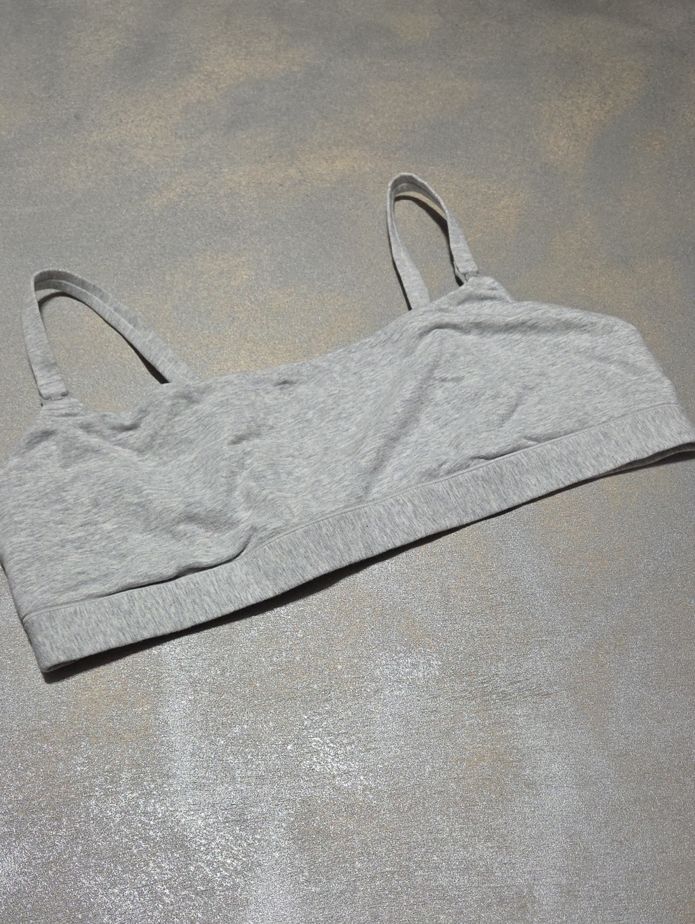 SKIMS Light Gray Seamless Bralette with Adjustable Straps